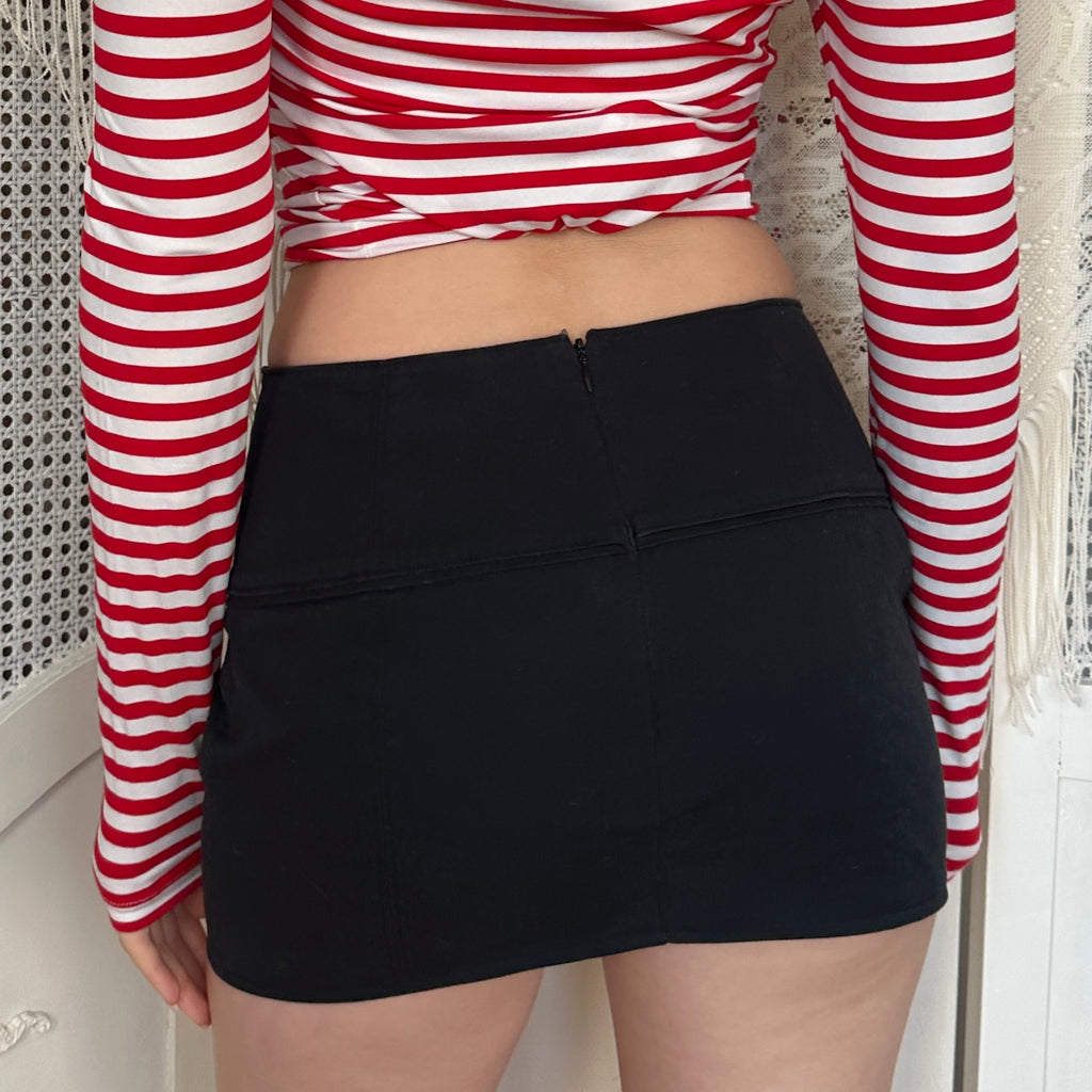 Vintage Arden B Black Micro Mini Skirt (XS/S)