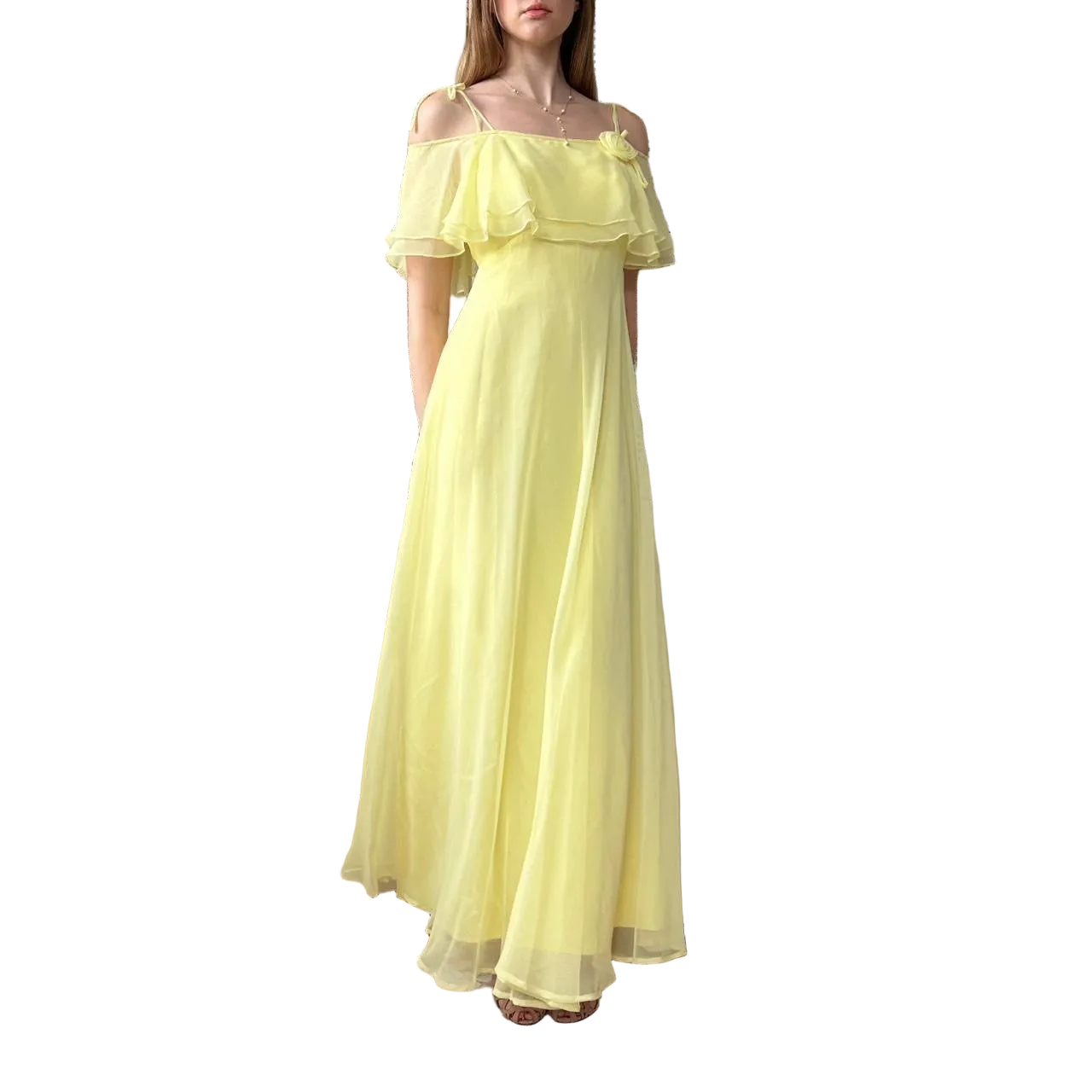 True Vintage 70s Yellow Dress (S)