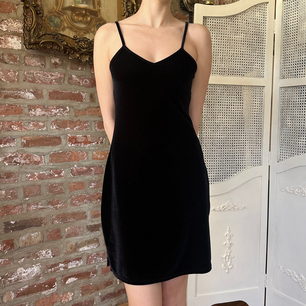 Vintage Velvet Mini Dress (S)