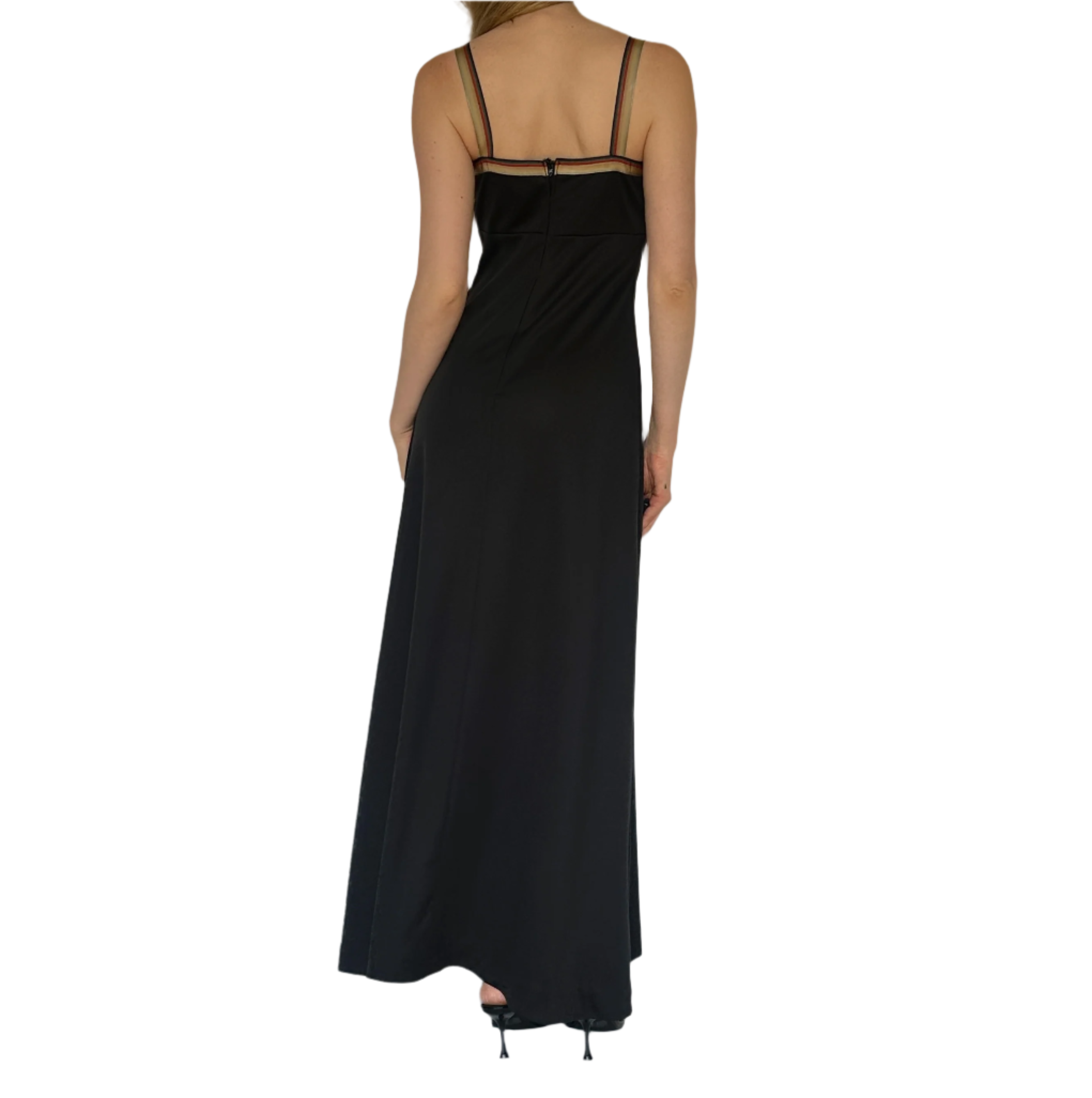 True Vintage Black Milkmaid Maxi Dress
