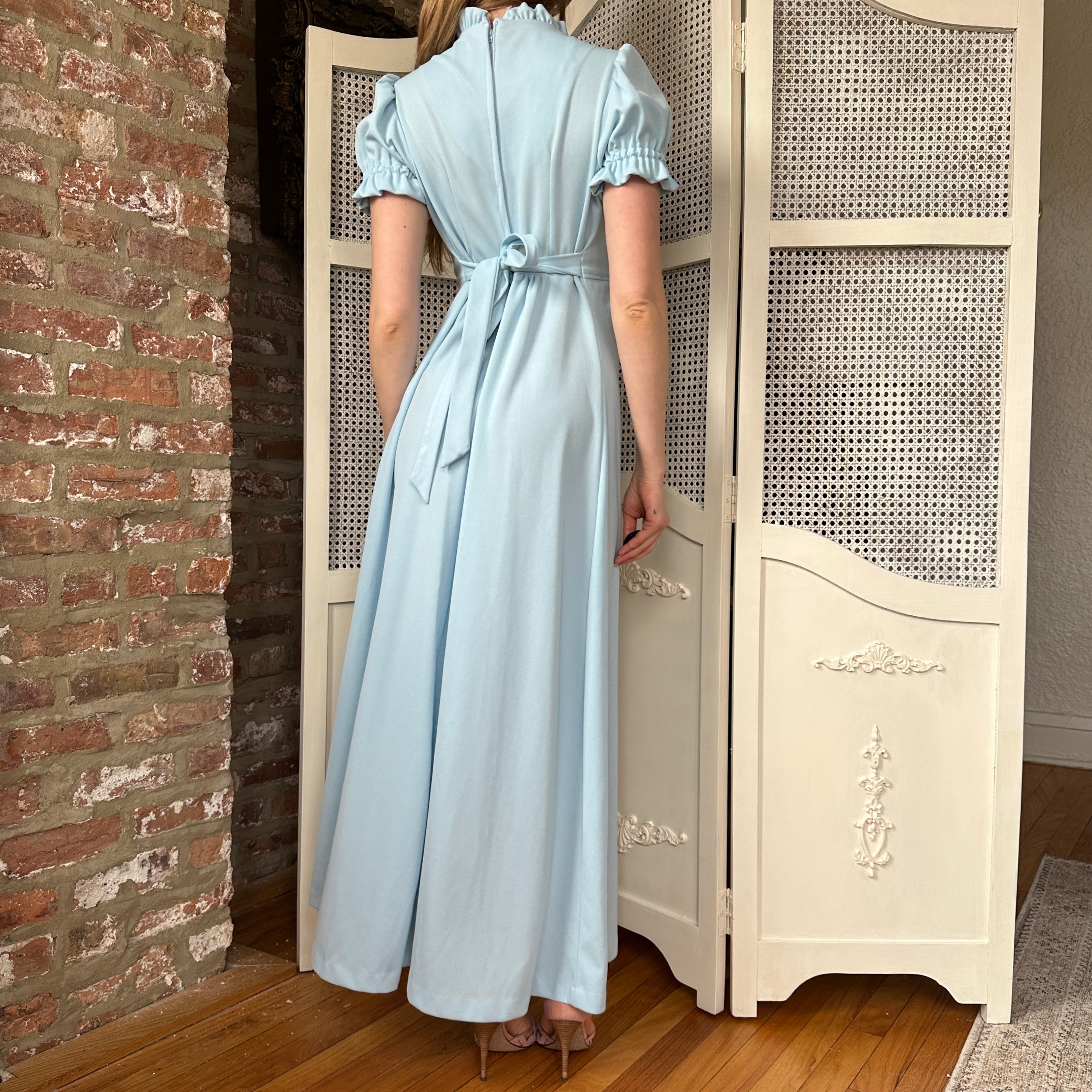 True Vintage Baby Blue Prairie Dress (S)