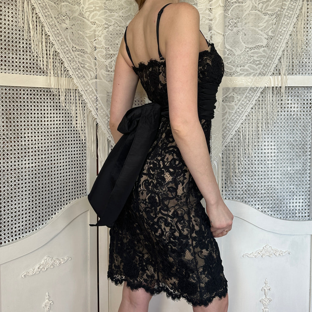 Betsey Johnson Lace Cocktail Midi Dress (S/M)