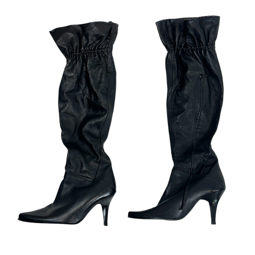 BCBG Black Leather Boots (7.5)