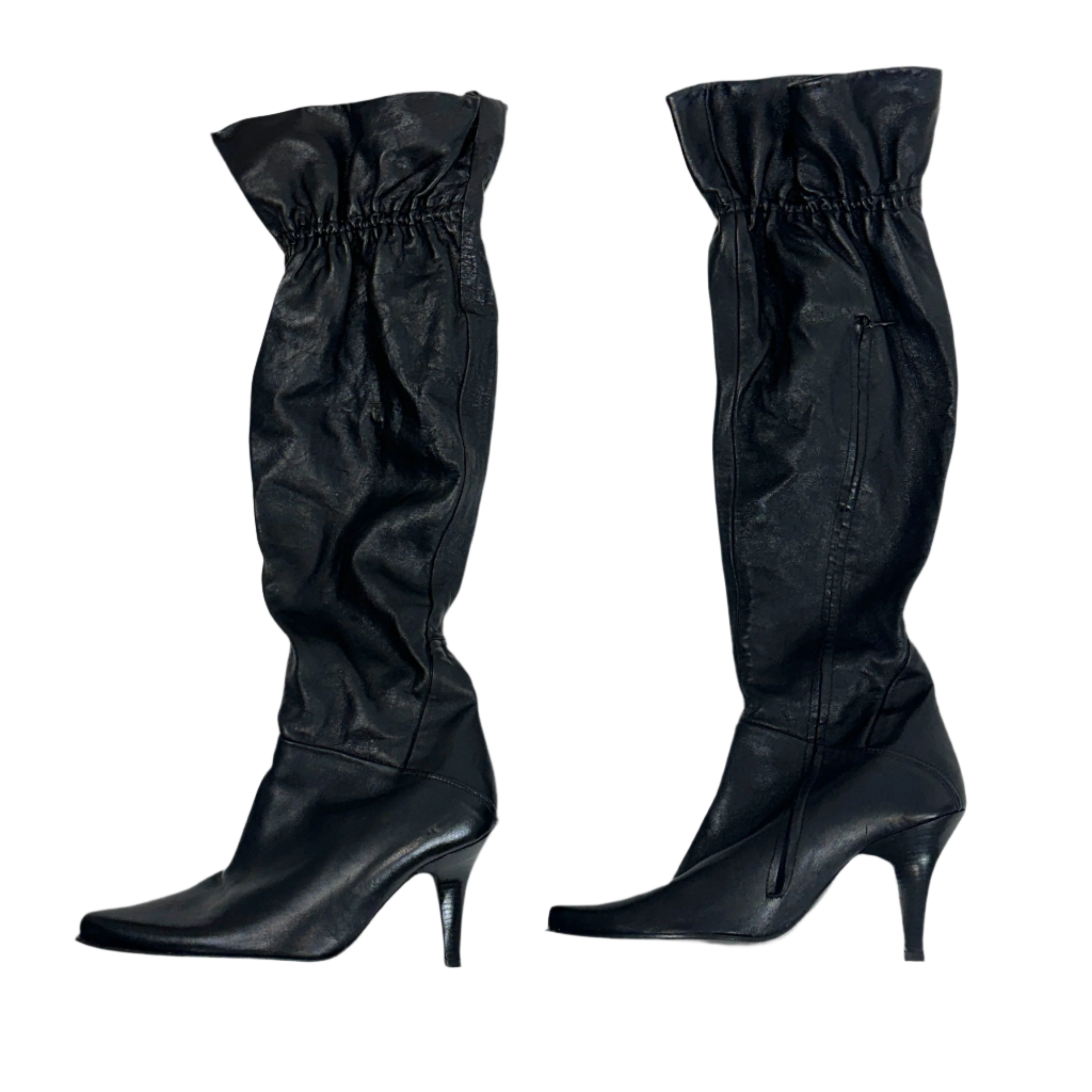 BCBG Black Leather Boots (7.5)