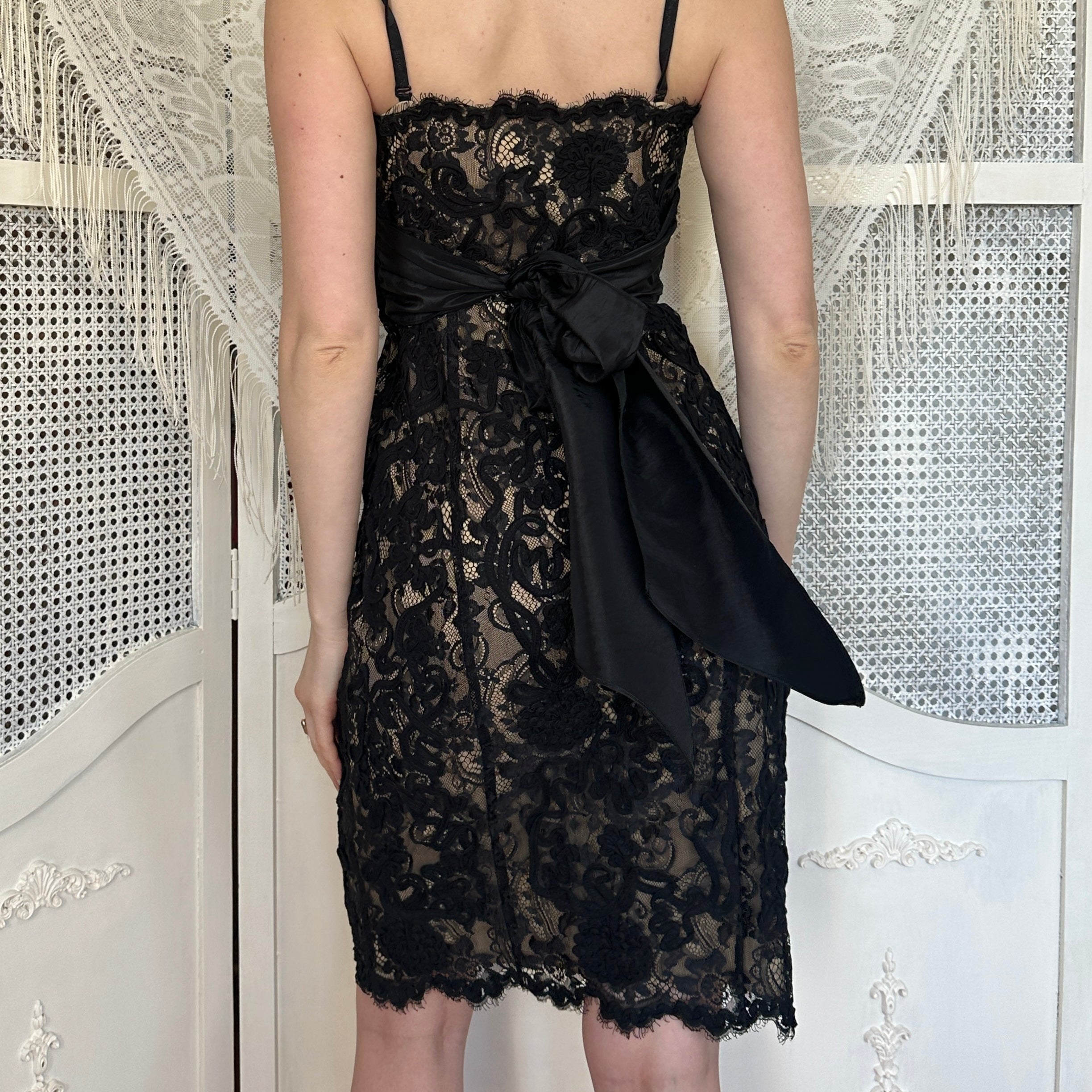 Betsey Johnson Lace Cocktail Midi Dress (S/M)