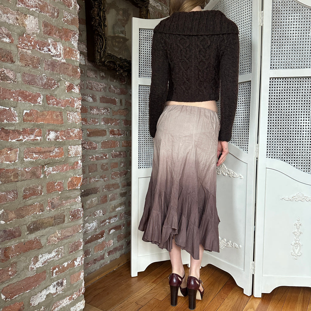 Vintage Ombré Boho Midi Skirt (XS/S)
