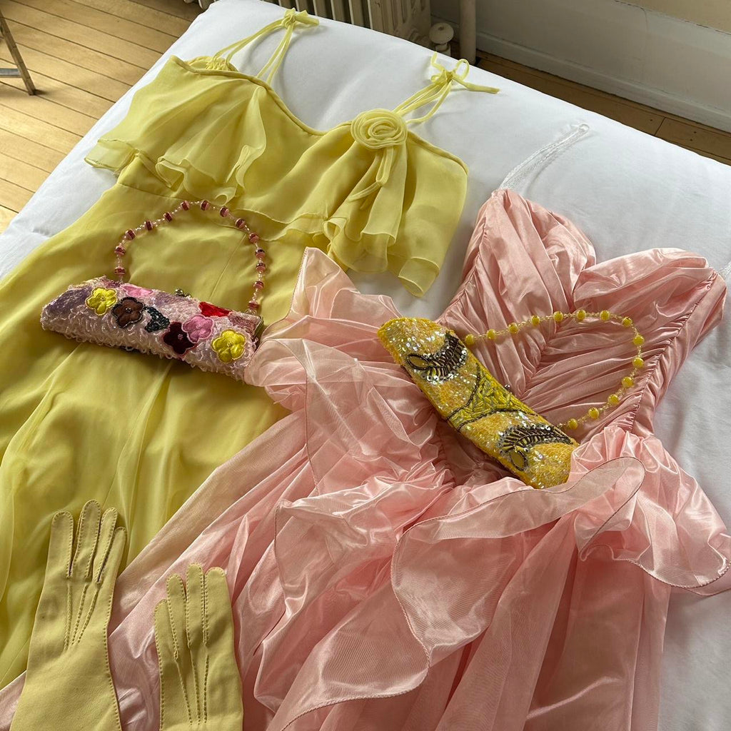 True Vintage 70s Yellow Dress (S)