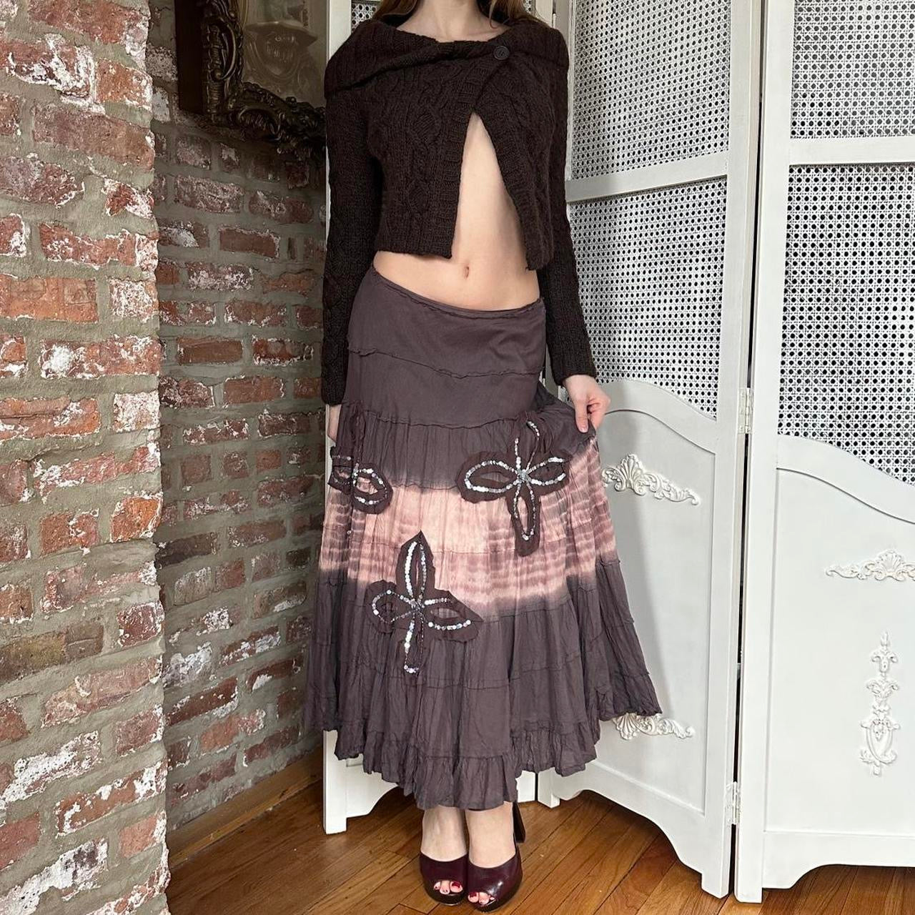 Vintage Split Knit Top (S)