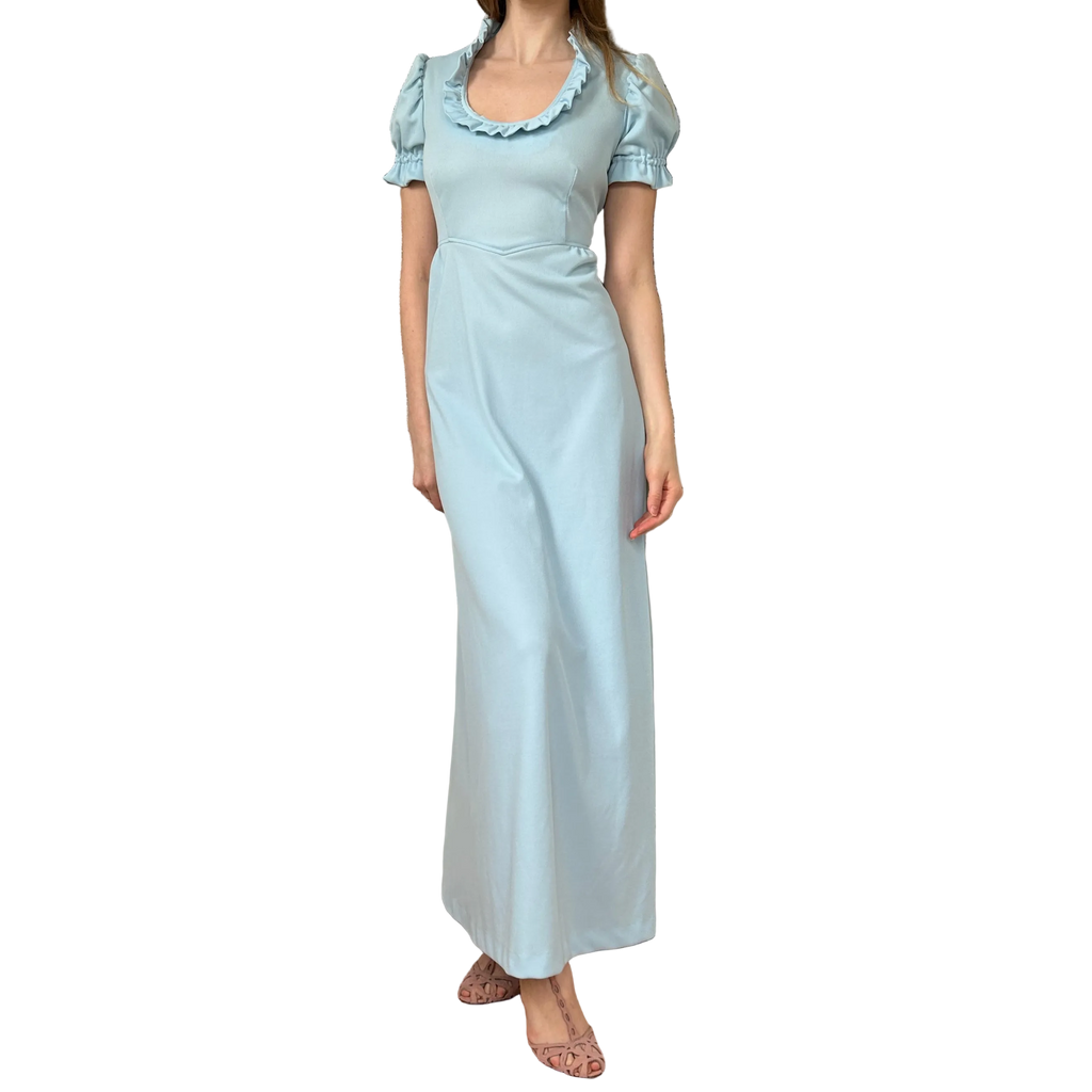 True Vintage Baby Blue Prairie Dress (S)