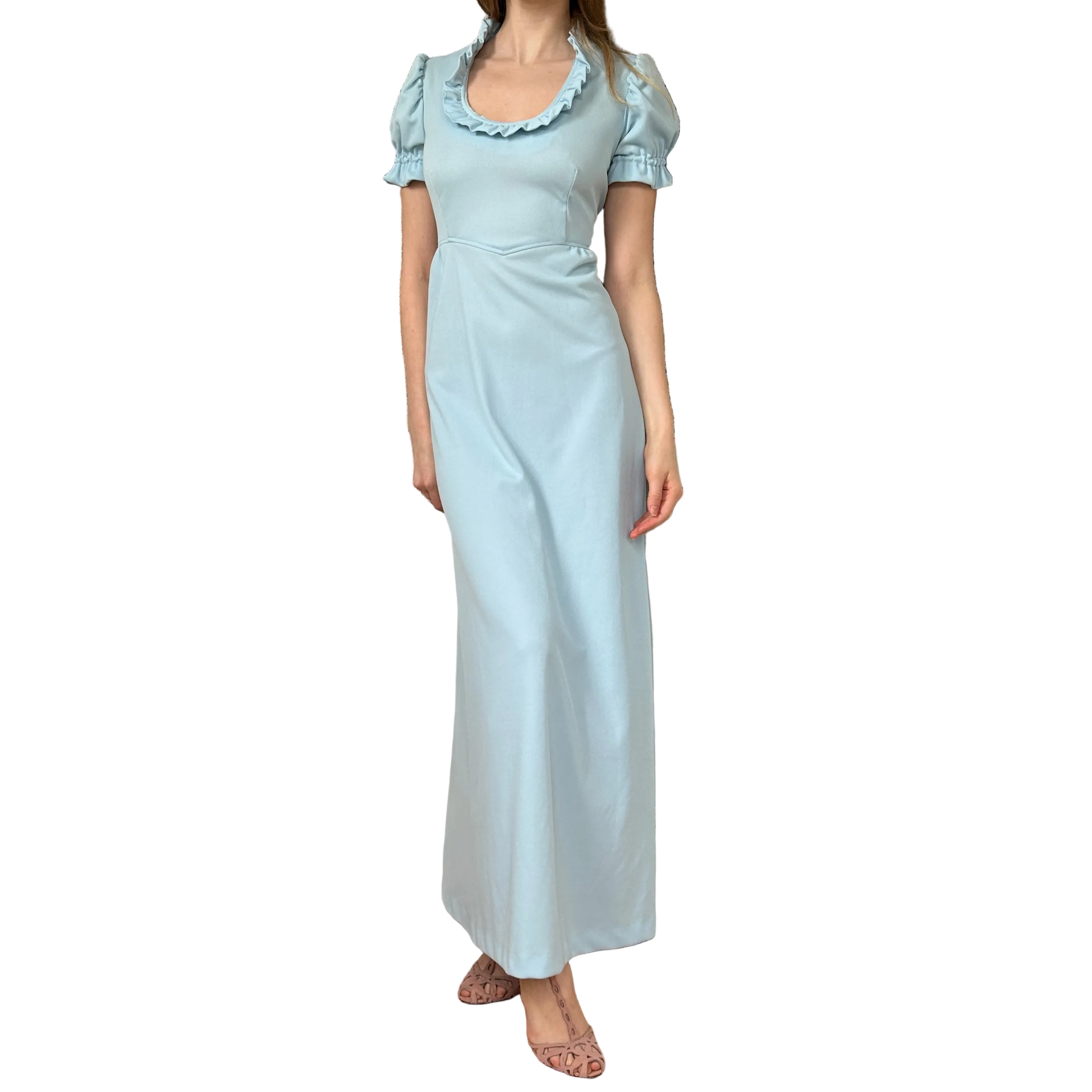 True Vintage Baby Blue Prairie Dress (S)
