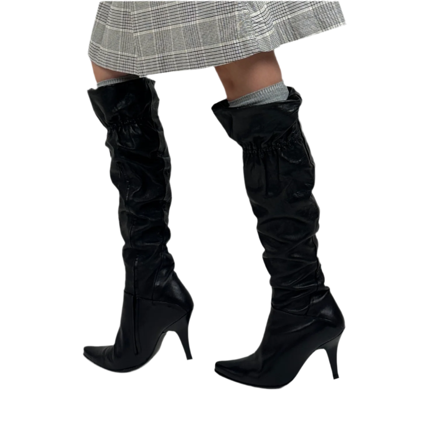BCBG Black Leather Boots (7.5)