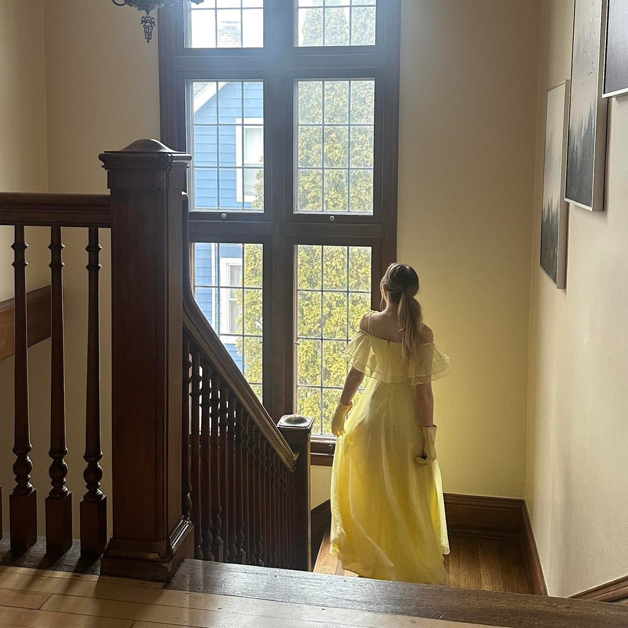 True Vintage 70s Yellow Dress (S)