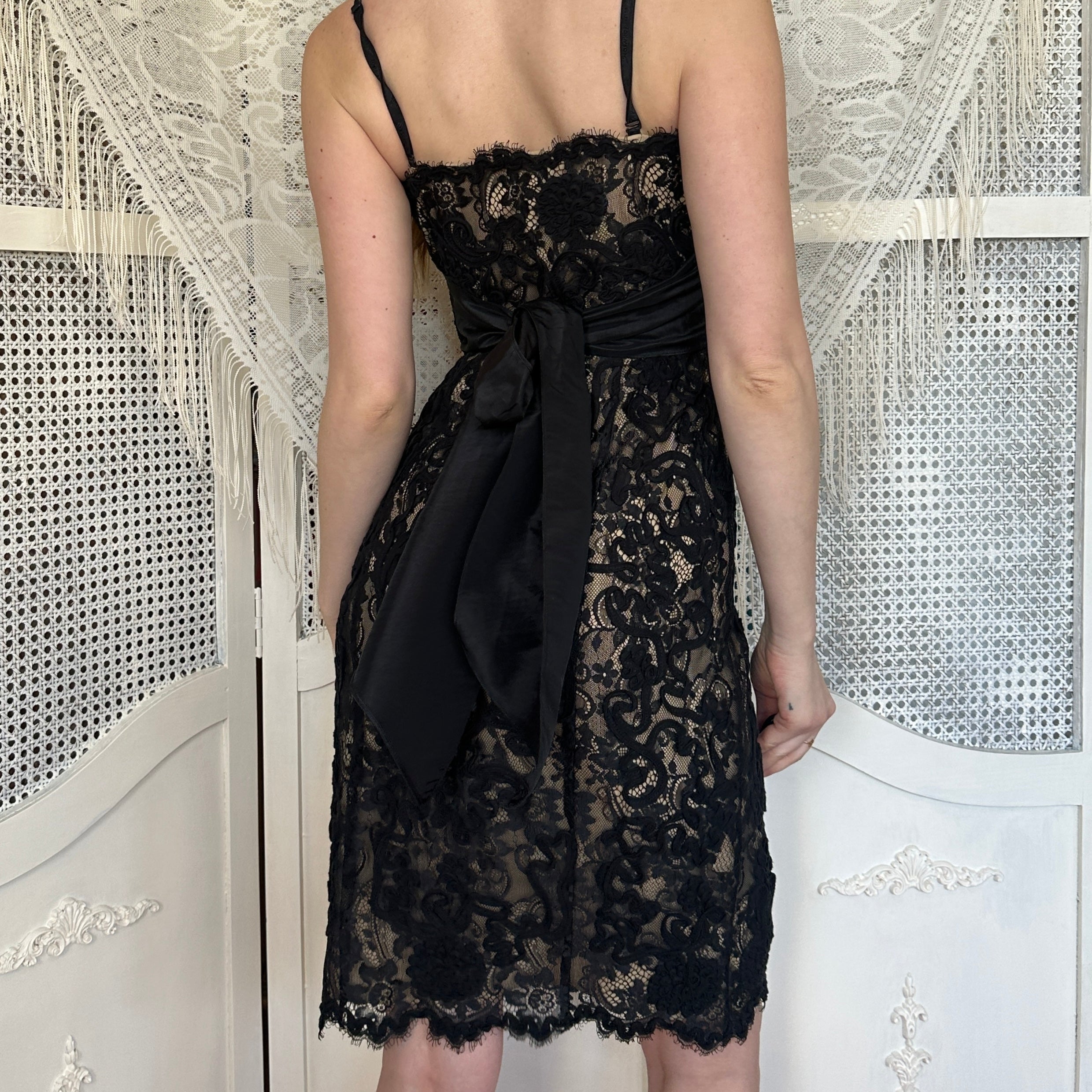 Betsey Johnson Lace Cocktail Midi Dress (S/M)