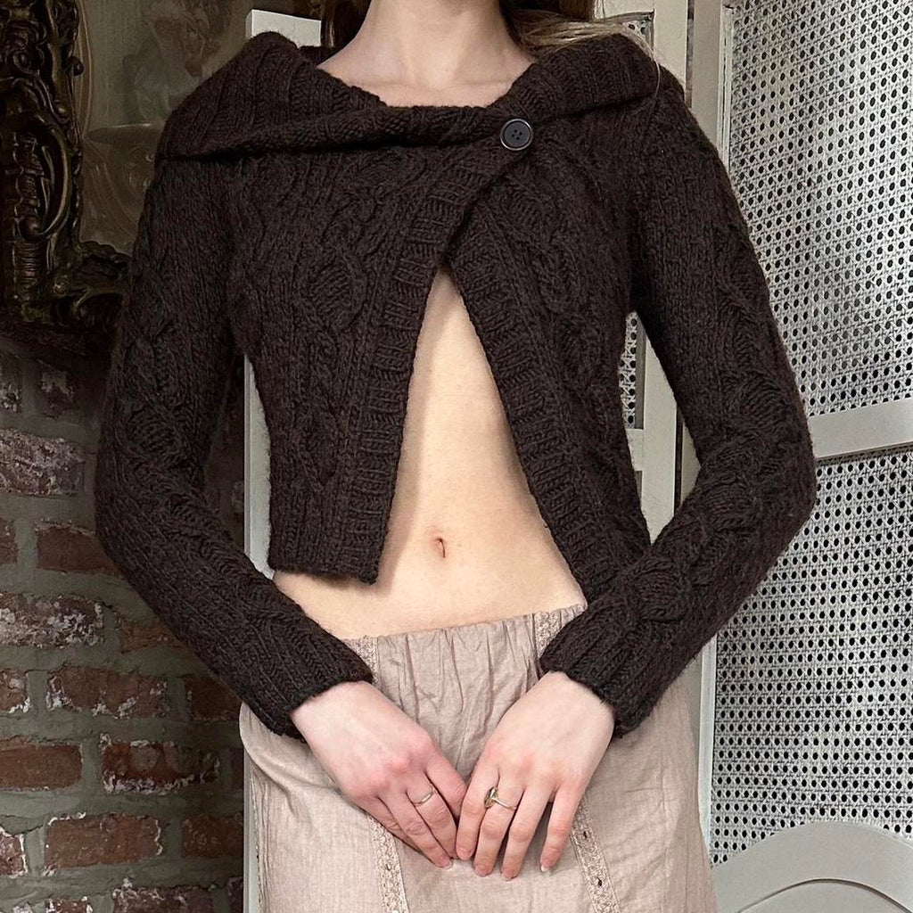 Vintage Split Knit Top (S)