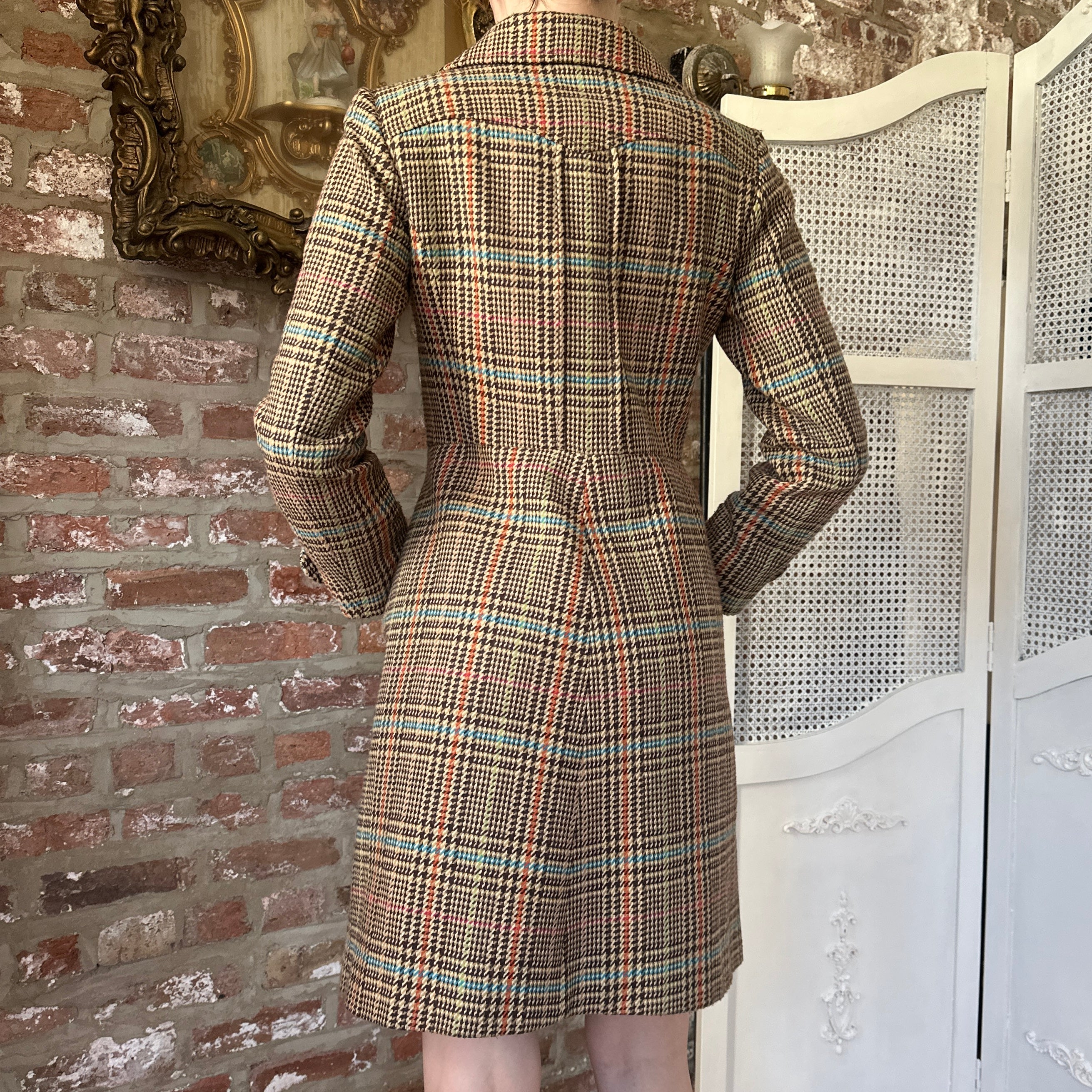 2000s Multicolor Plaid Coat (S)