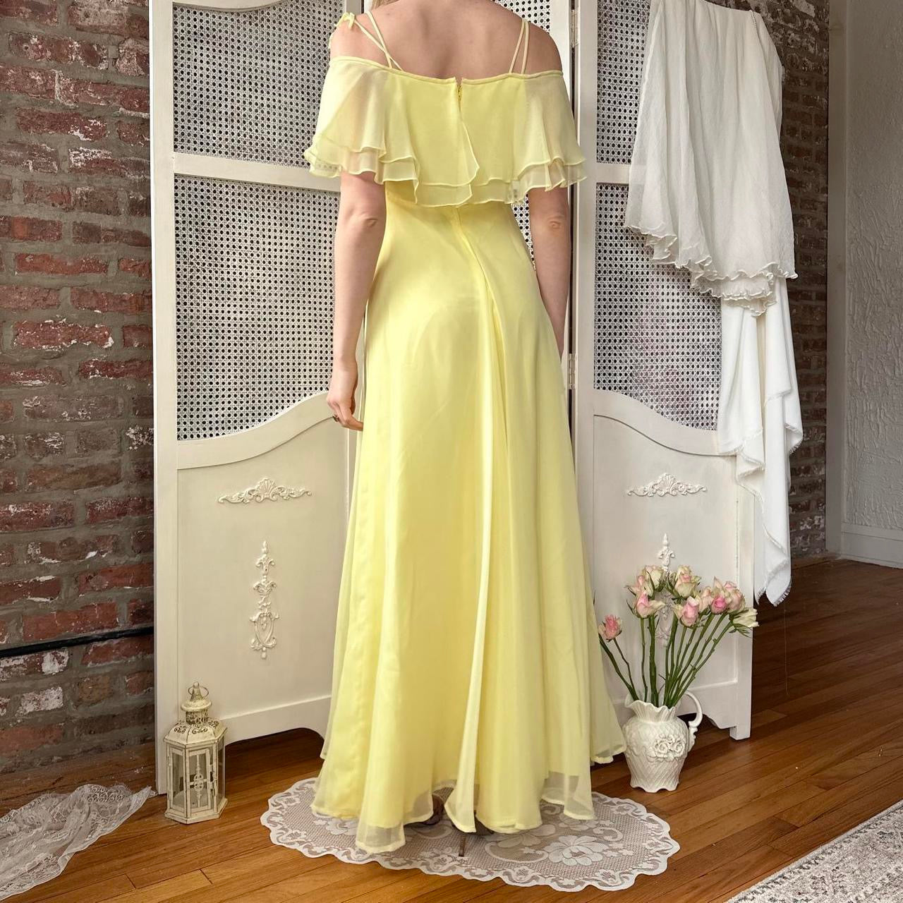 True Vintage 70s Yellow Dress (S)