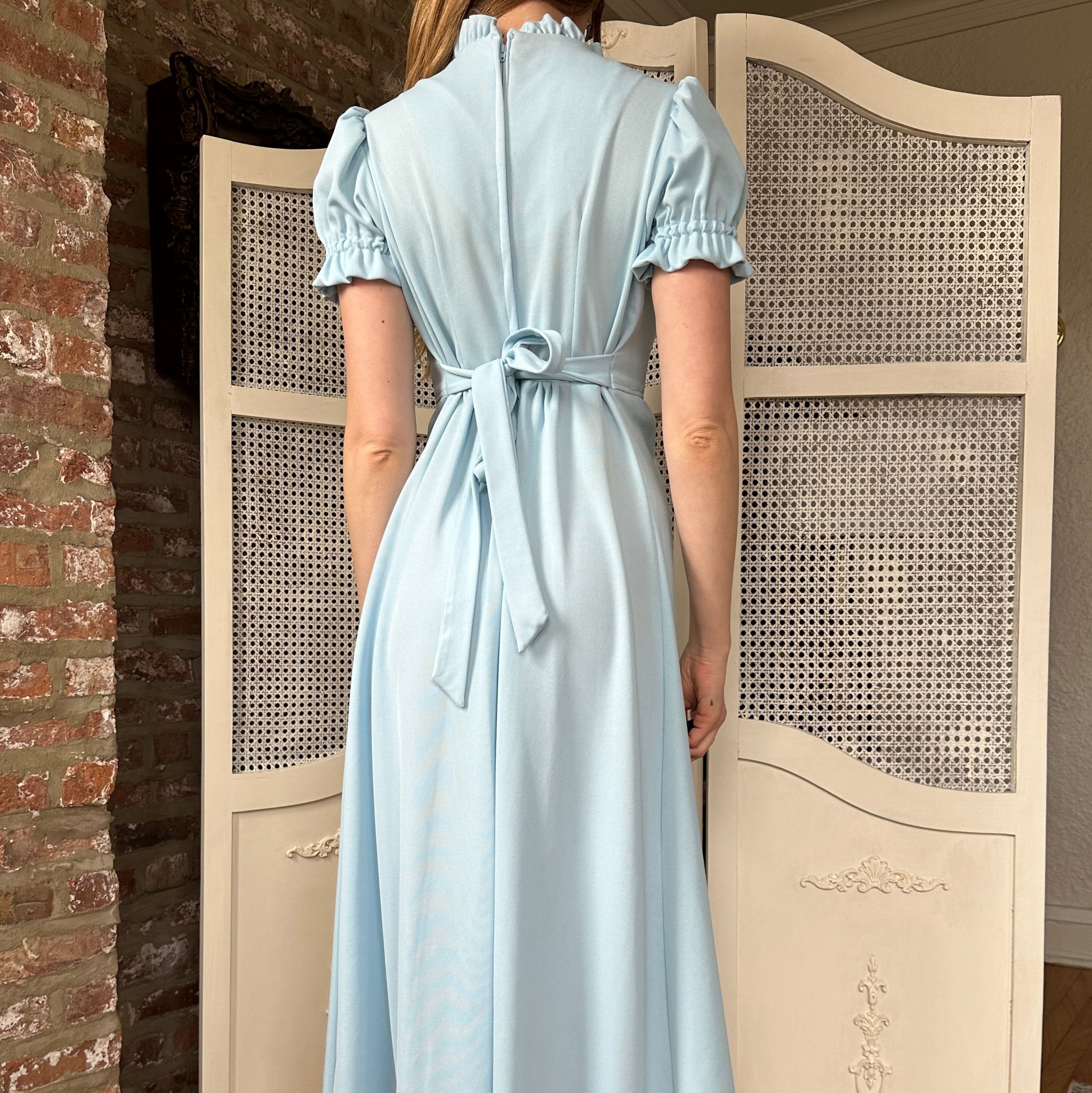 True Vintage Baby Blue Prairie Dress (S)