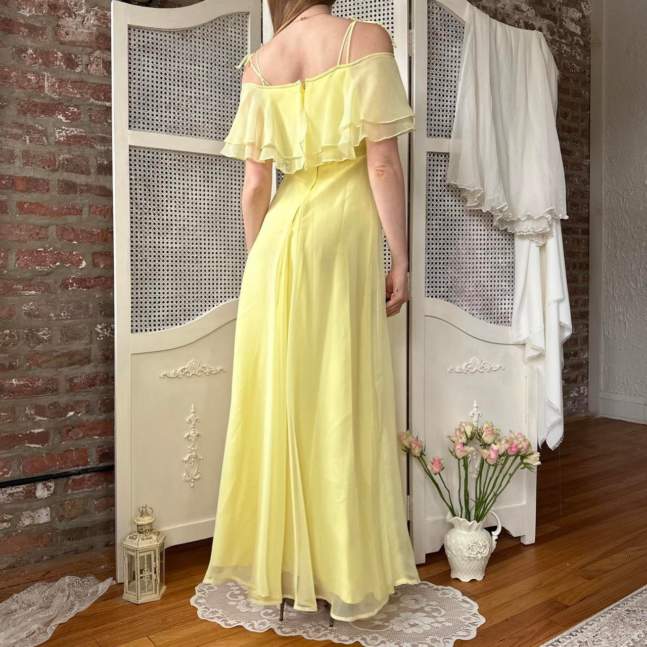 True Vintage 70s Yellow Dress (S)